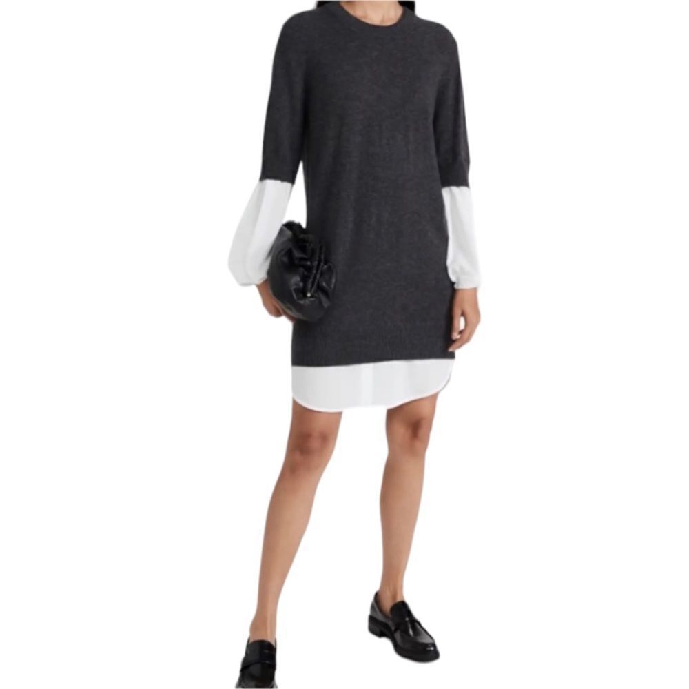 Brochu Walker Ebella Layered wool cashmere sweater Dress - Picture 2 of 12